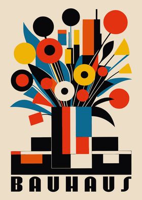 Bauhaus Geometric Poster