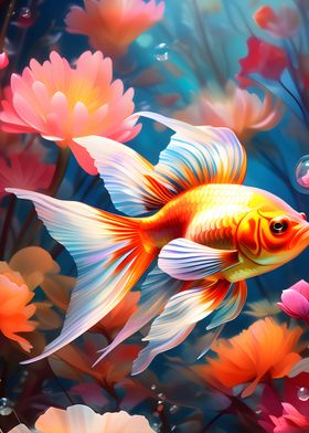Floral Goldfish