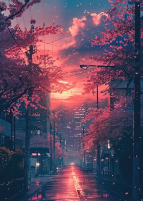 Japan Cityscape Evening