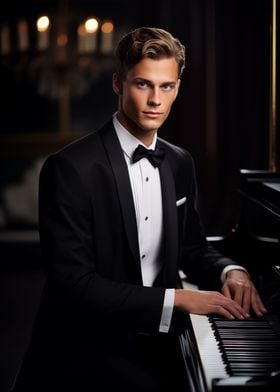 Handsome Classical Pianist