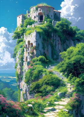 Landscape in Ghibli style