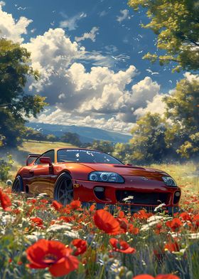 Toyota Supra mk4 Flowers