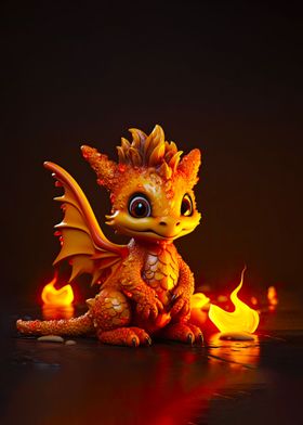 Fire Baby Dragon