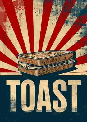 Retro Toast Poster