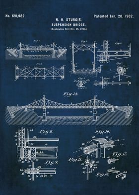 Patent suspension bridge