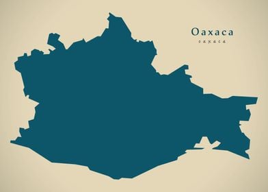 Oaxaca Mexico map
