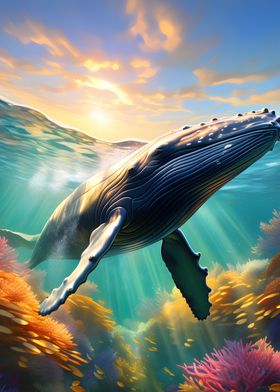 Humpback Whale Posters Online Prints, Metal Pictures, | - Shop Displate Unique Paintings