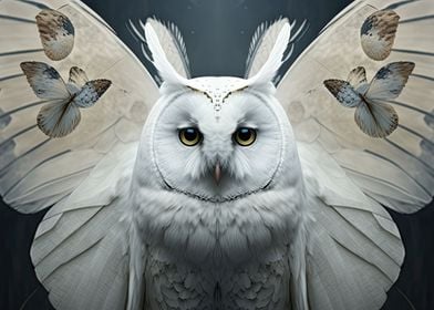 Snowy owl butterfly