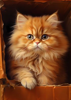 Orange Persian Kitten Cat