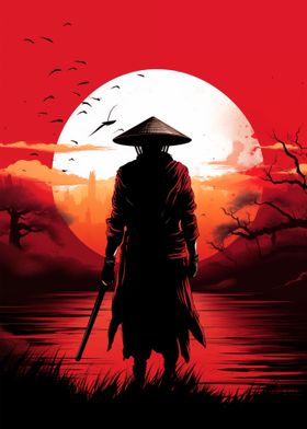 Samurai Warrior Silhouette