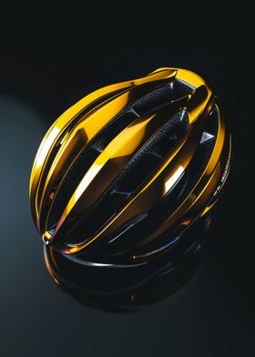 Riding Helmet 3D Dark Gold
