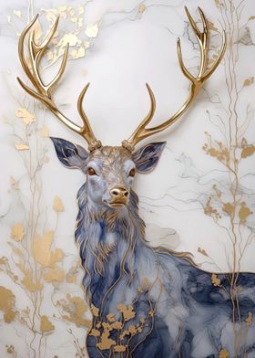 Abstract Kintsugi Deer