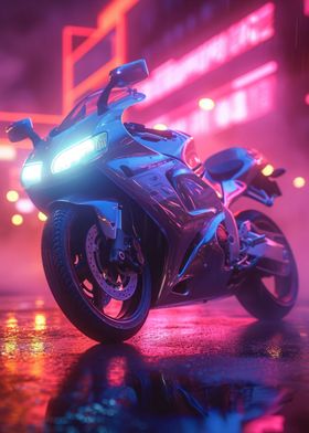 Motorcycle Aesthetic Neon