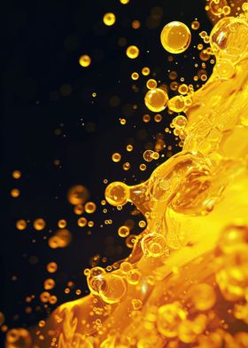 Splashing Yellow Liquid