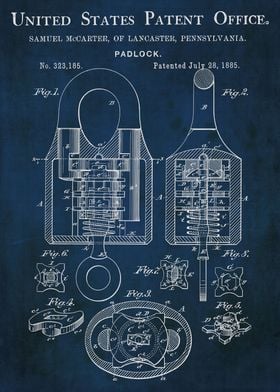 Antique padlock design 188