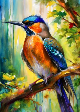 Kingfisher Bird Painting 