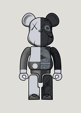 Black and white Bear brick