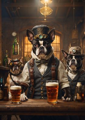 Boston Terrier Beer Dogs