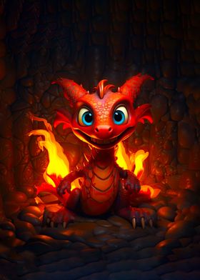 Fire Baby Dragon