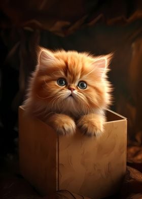 Orange Persian Kitten Cat