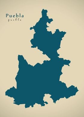 Puebla Mexico map