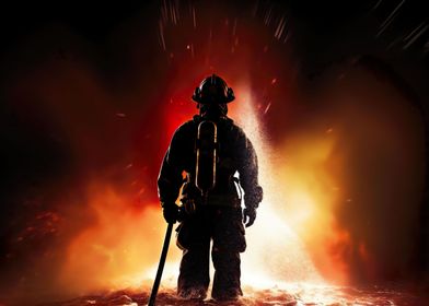 Firefighter man