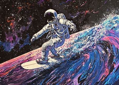 Astronaut Surfing