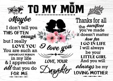 To My Mom Gift For Mom 