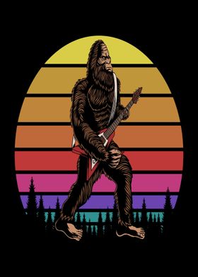 Bigfoot play guitar  