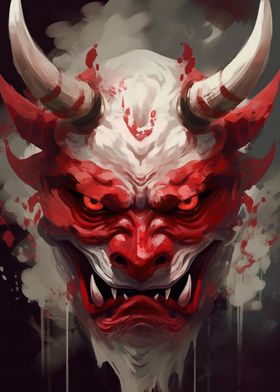 Traditional Oni Demon Mask