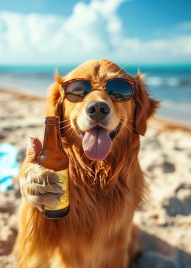 Thumbs Up Beer Dog