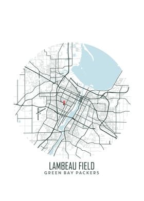 Lambeau Field Stadium Map