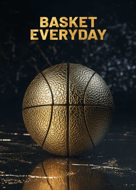 Basketball 3D Dark Gold