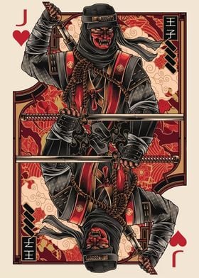 Samurai Playing Card