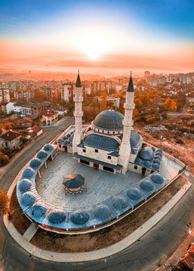 Sunrise over Mosque 