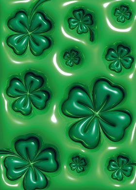 3D puffy clovers