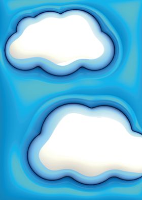 3d puffy clouds