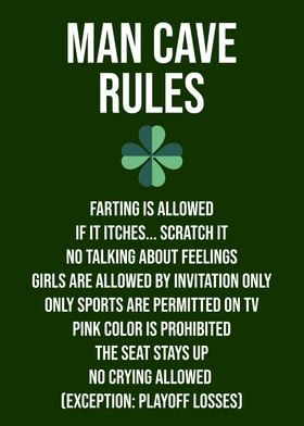 MAN CAVE RULES SHAMROCK