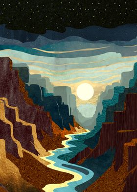 Canyon Sunset Landscape