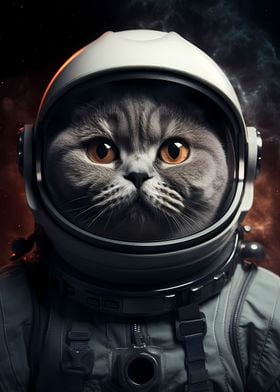 Astronaut Kitten Cat Katze