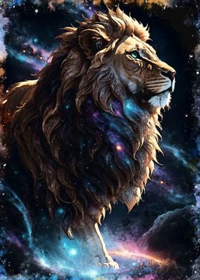 Cosmic Lion Art