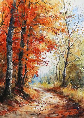 Autumn Trail Canvas