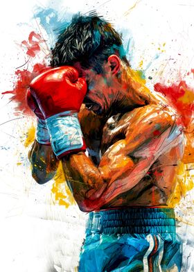 Boxing sport art