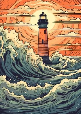 Lighthouse In The Storm