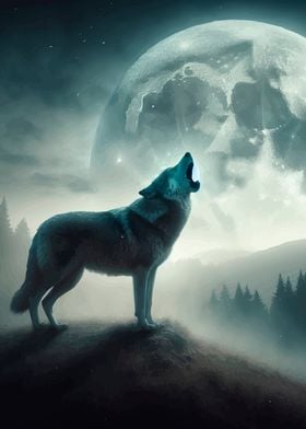 WOLF AND MOON EPIC MYTH