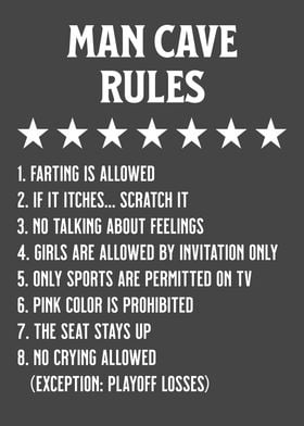 MAN CAVE RULES STARS