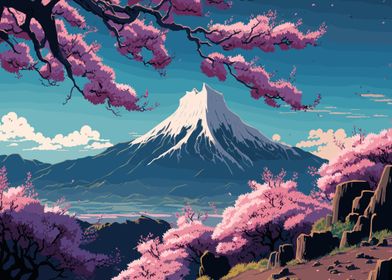 Cherry Blossom Japan Art