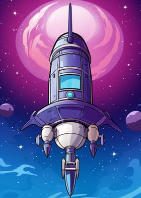 Cartoon Space Ship