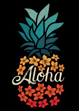 Aloha Pineapple Summer Art