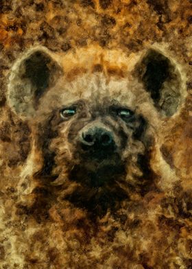 Hyena Wild Animal Painting